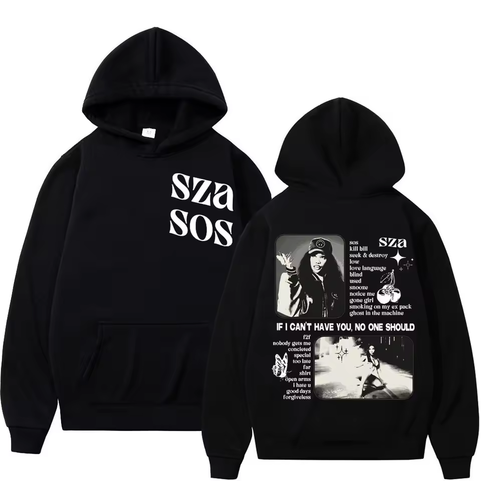 SZA – SOS Double Sided Album Print Hoodie SZA Merch