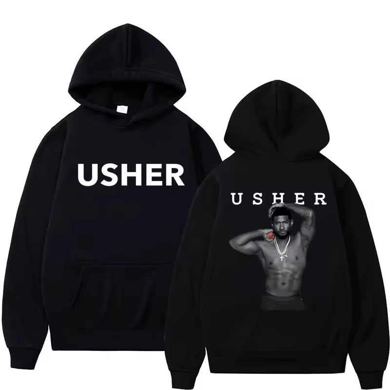 Usher - Double Sided Graphic Design Print Hoodie