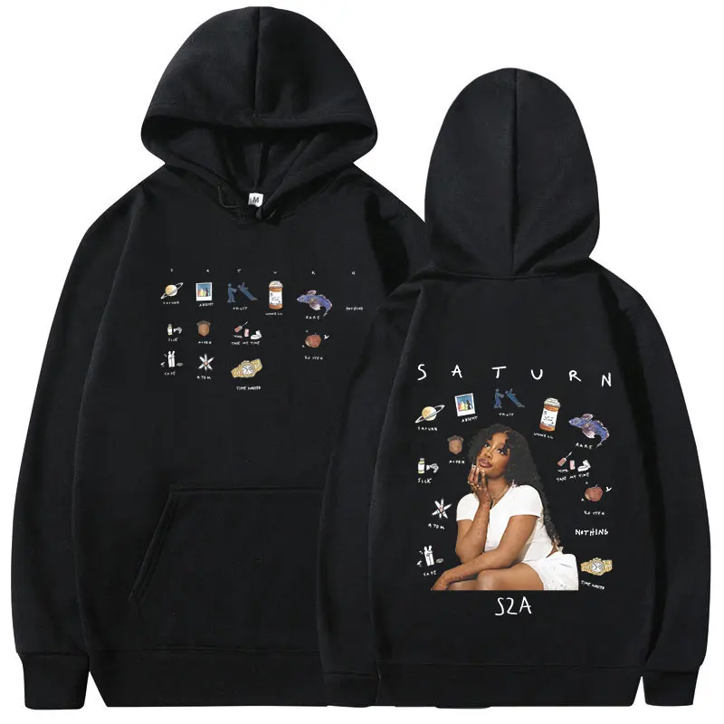 SZA – Saturn Doodle Graphic Print Hoodie SZA Merch