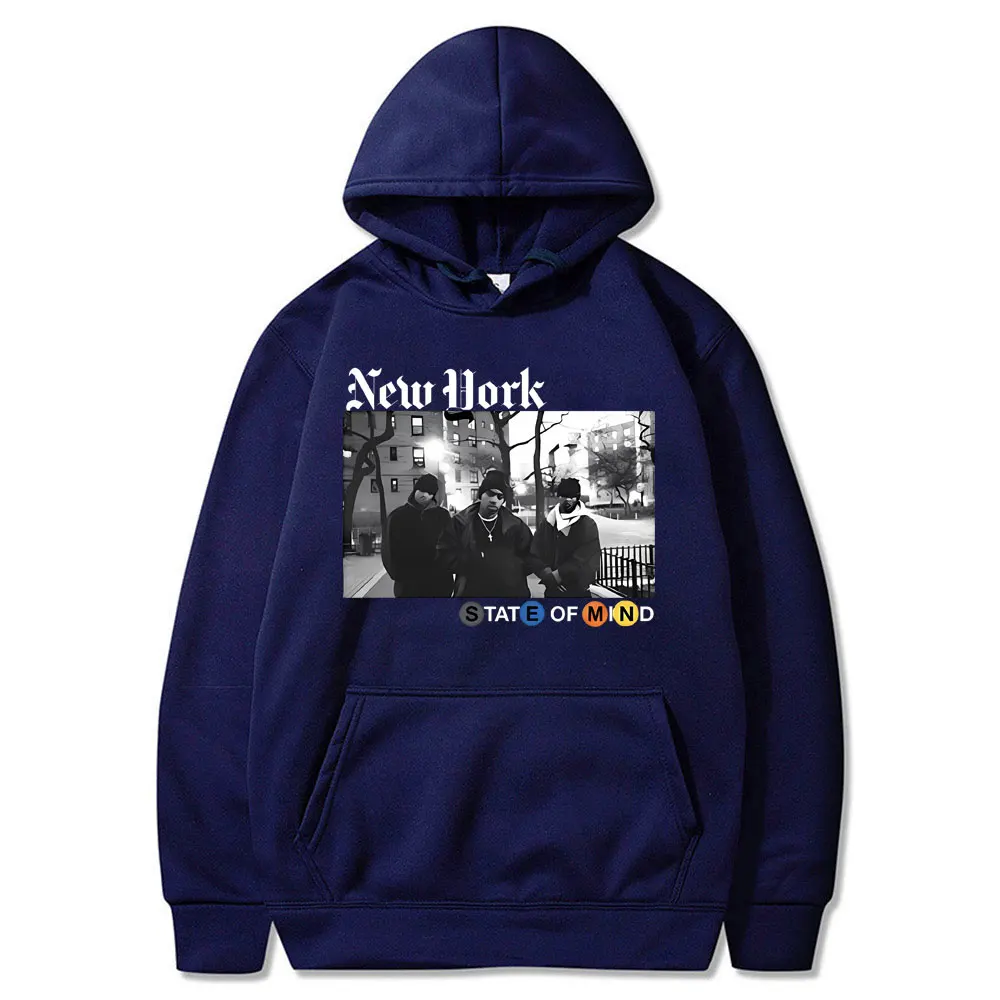 Nas – State Of Mind Graphic Print Hoodie NAS Merch