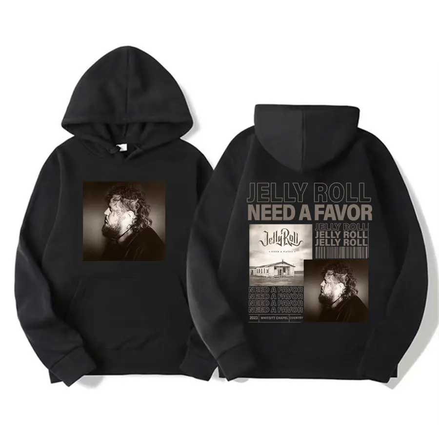 Jelly Roll – Need A Favor Graphic Print Hoodie Jelly roll merch