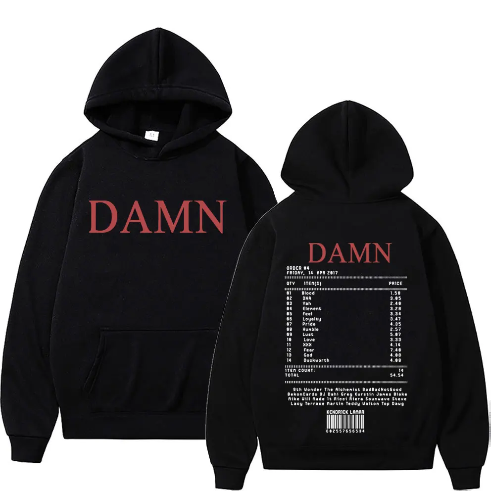 Kendrick Lamar - Damn Album Songs Print Hoodie