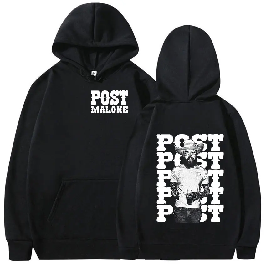 Post Malone - 4x Post Double Sided Print Hoodie — post malone Merch