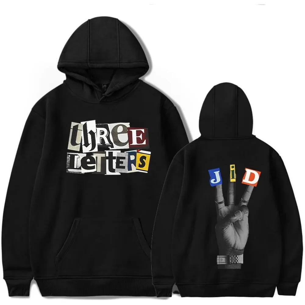 JID – Three Letters Graphic Print Hoodie JID merch