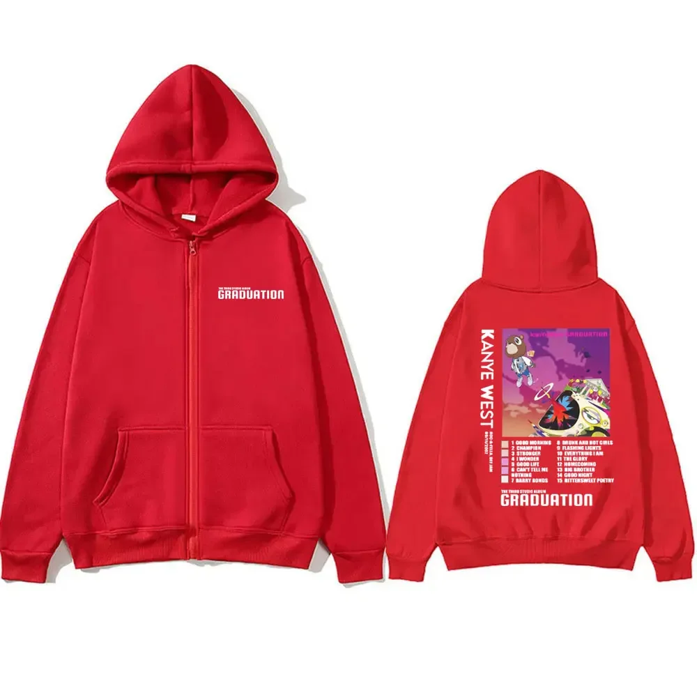 Kanye West – Graduation Album Zip Up Hoodie Kanye West Merch