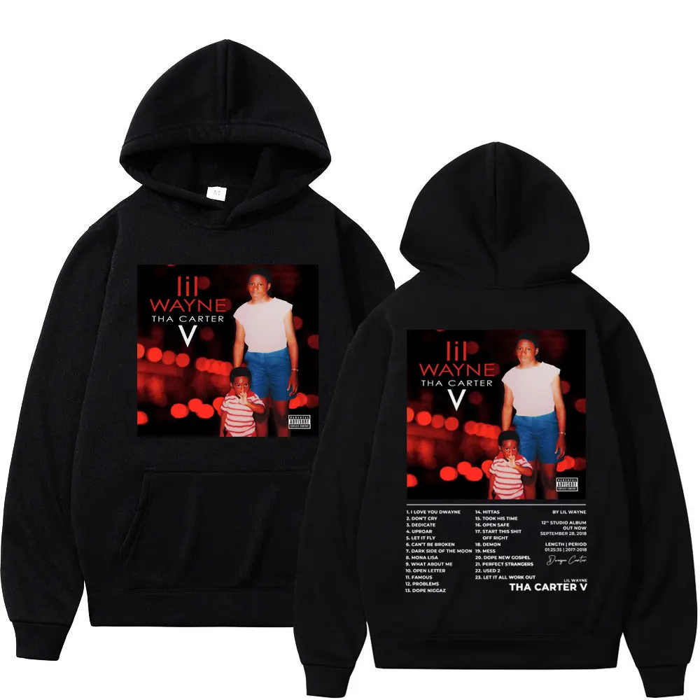 Lil Wayne – Tha Carter V Album Print Hoodie lil wayne merch