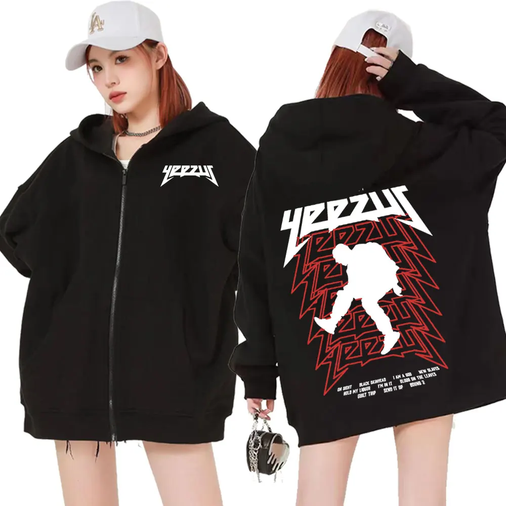 Kanye West – Yeezus Album Zip Up Hoodie Kanye West Merch