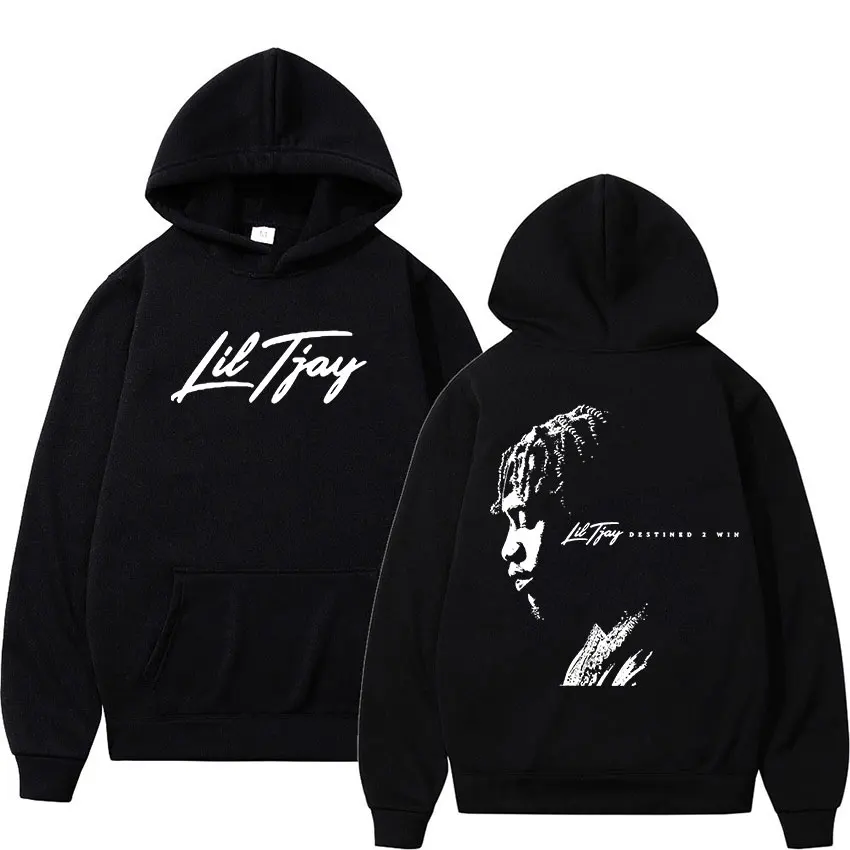 Lil Tjay – Double Sided Graphic Print Hoodie Lil Tjay Merch