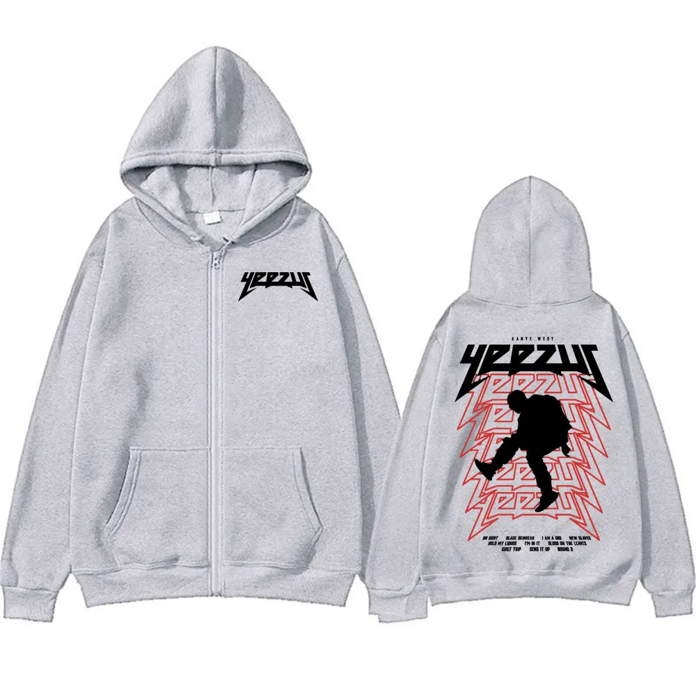 Kanye West – Yeezus Album Zip Up Hoodie Kanye West Merch