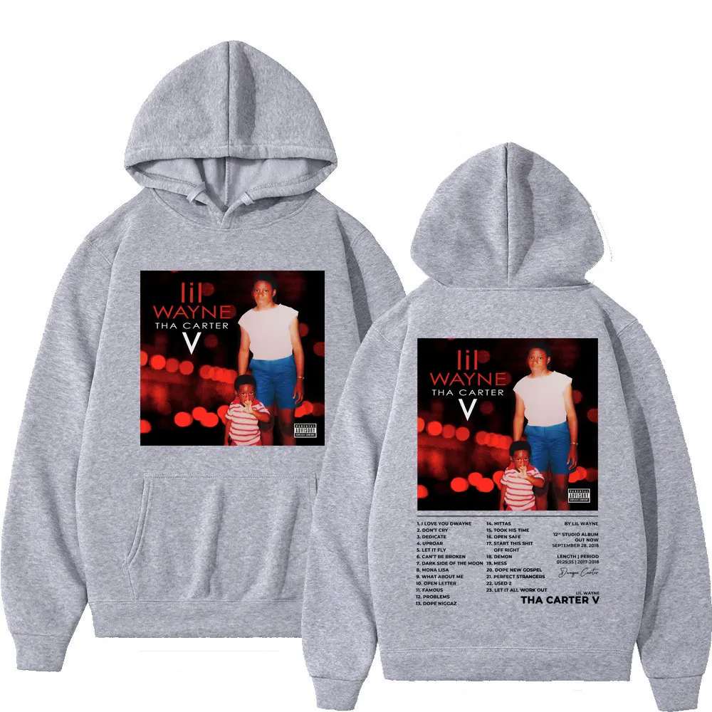 Lil Wayne – Tha Carter V Album Print Hoodie lil wayne merch