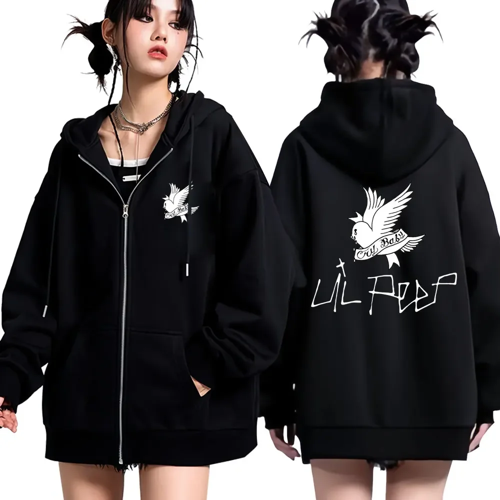 Lil Peep - Cry Baby Design Zipper Hoodie