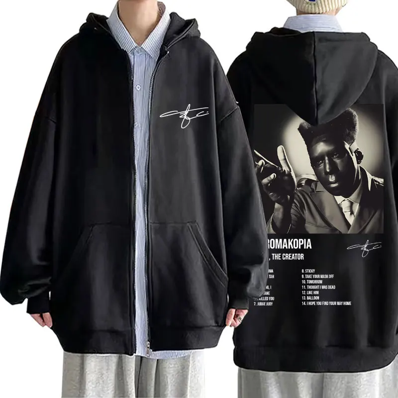 Tyler The Creator – Front & Back Zip Up Print Hoodie Tyler The Creator Merch