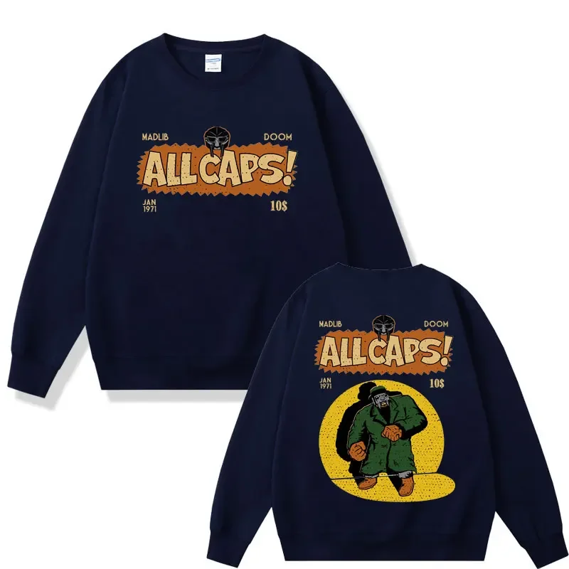 Mf Doom – All Caps Graphic Print Sweatshirt MF Doom merch