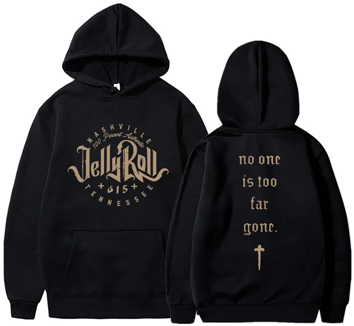 Jelly Roll – No One Is Too Far Print Hoodie Jelly roll merch
