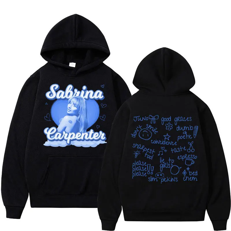 Sabrina Carpenter - Blue Doodle Print Hoodie