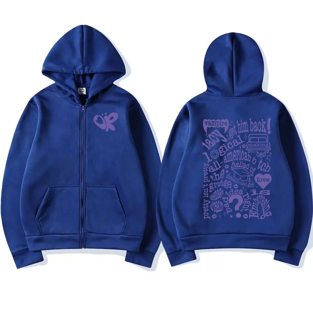 Olivia Rodrigo – Guts Print Zip Up Hoodie Olivia Rodrigo Merch