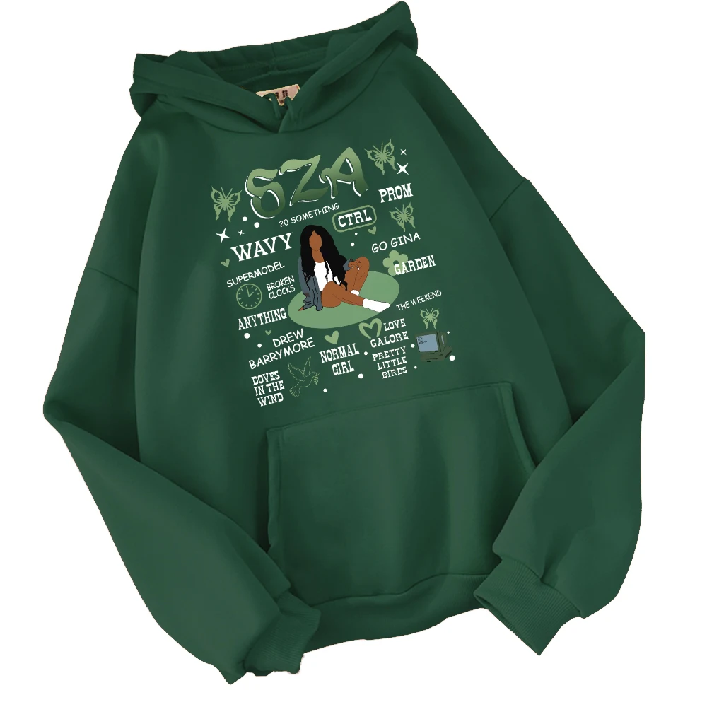 SZA – Double Sided Ctrl Album Print Hoodie SZA Merch