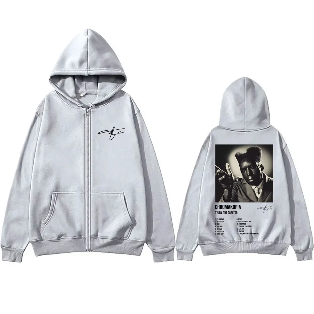 Tyler The Creator – Front & Back Zip Up Print Hoodie Tyler The Creator Merch