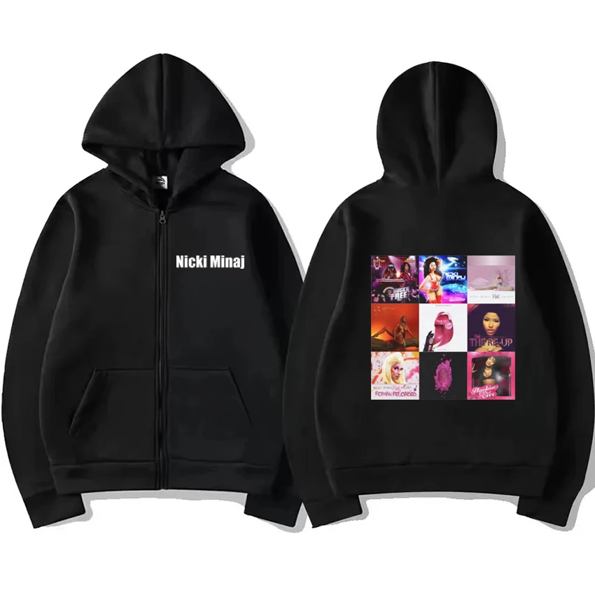 Nicki Minaj – Album Collage Zip Up Hoodie Nicki minaj merch