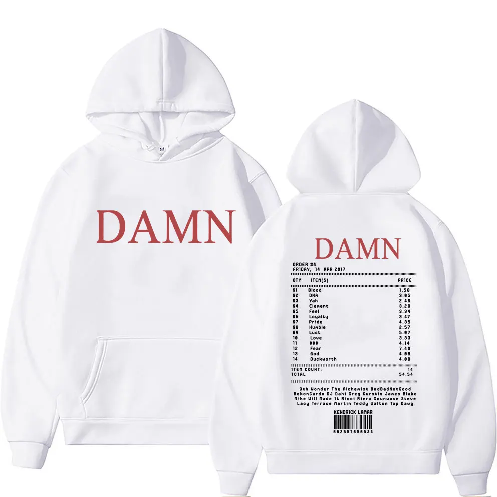 Kendrick Lamar – Damn Album Songs Print Hoodie kendrick lamar merch