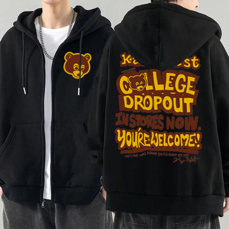 Kanye West – The College Dropout Zipper Hoodie Kanye West Merch