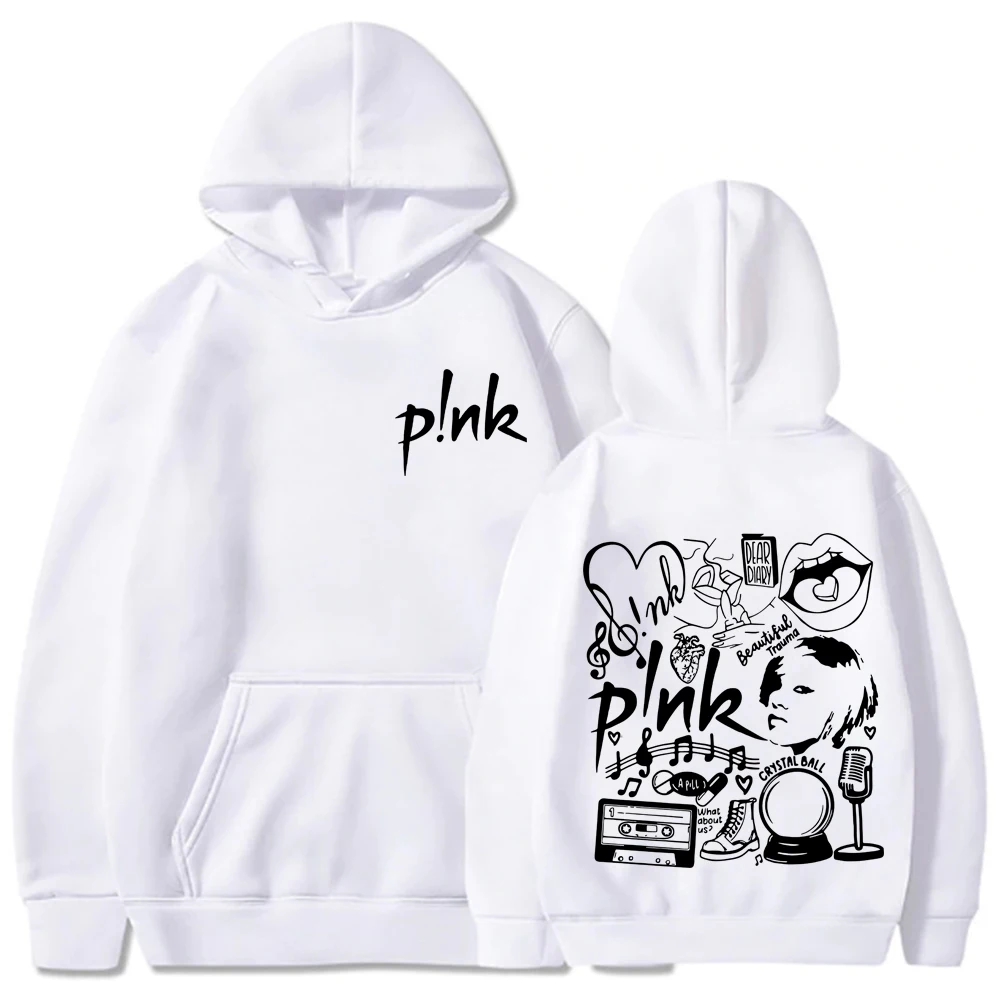 Pink – Pop Queen Aesthetic Doodle Print Hoodie Pink Merch