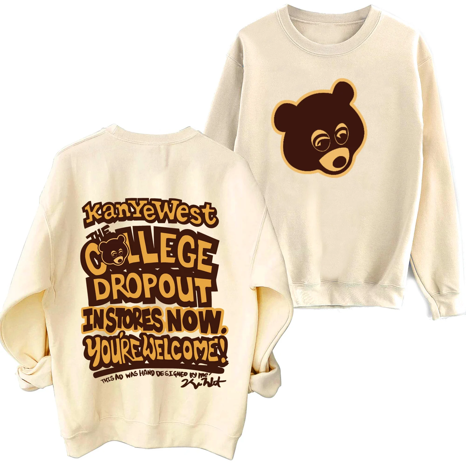 Kanye West – College Dropout Print Sweatshirt Kanye West Merch