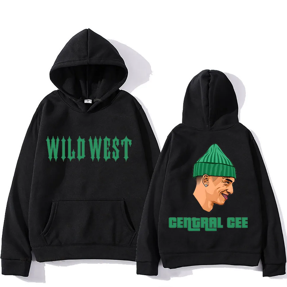 Cental Cee - Green Wild West Print Hoodie