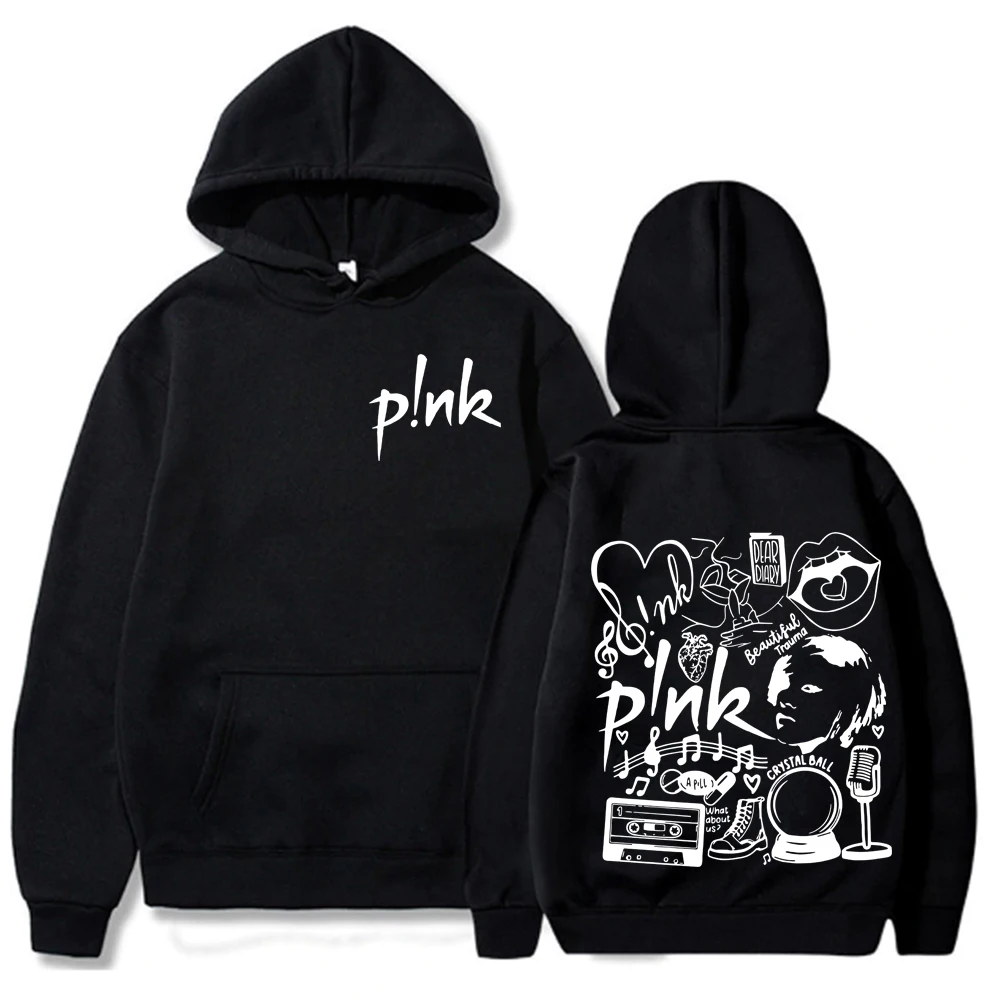 Pink – Pop Queen Aesthetic Doodle Print Hoodie Pink Merch