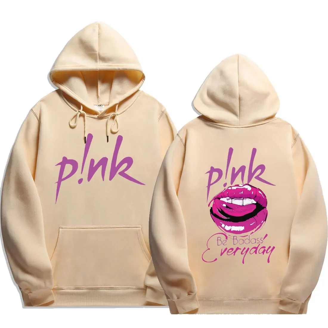 P!nk – Front And Back Be Badass Design Hoodie Pink Merch
