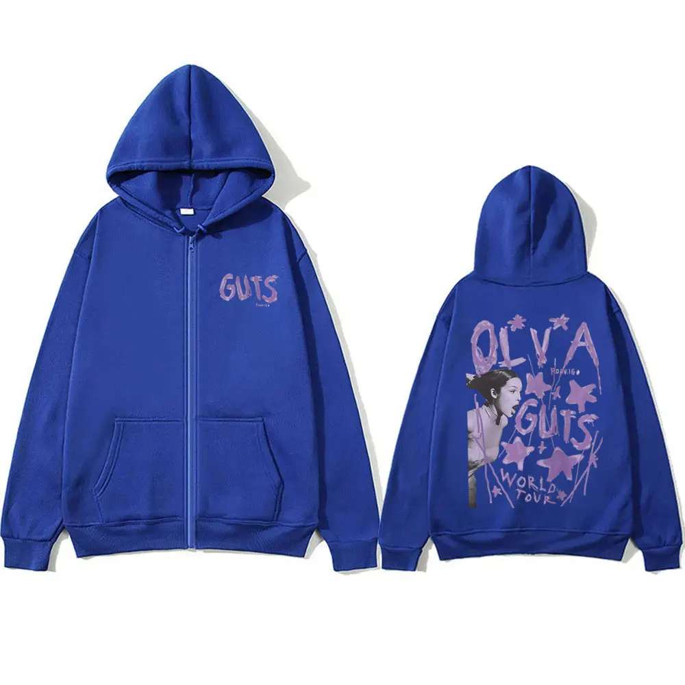 Olivia Rodrigo – Guts Purple Zipper Hoodie Olivia Rodrigo Merch