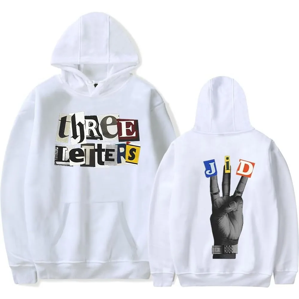 JID – Three Letters Graphic Print Hoodie JID merch