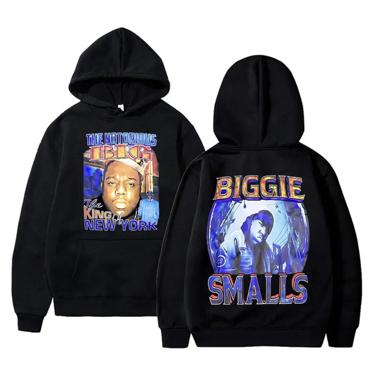 The Notorious B.I.G -Biggie Smalls Graphic Print Hoodie The Notorious B.I.G. Merch