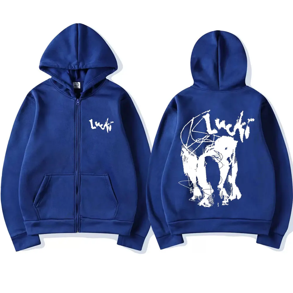 Lucki – Flawless Graphic Print Zip Up Hoodie Lucki merch