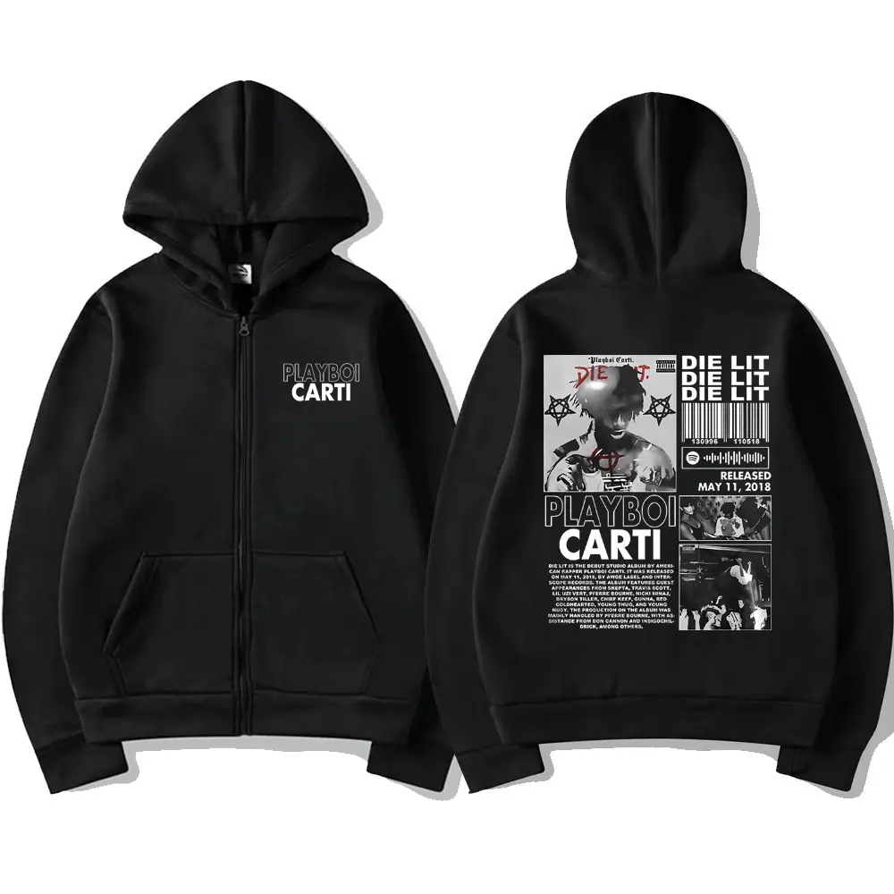 Playboi Carti – Die Lit Album Zip Up Hoodie Playboi Carti merch