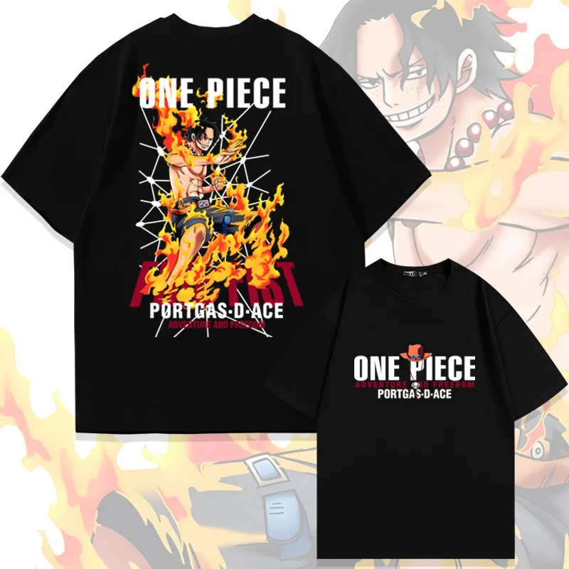 One Piece – Portgas D Ace Print T-shirt anime tshirts merch