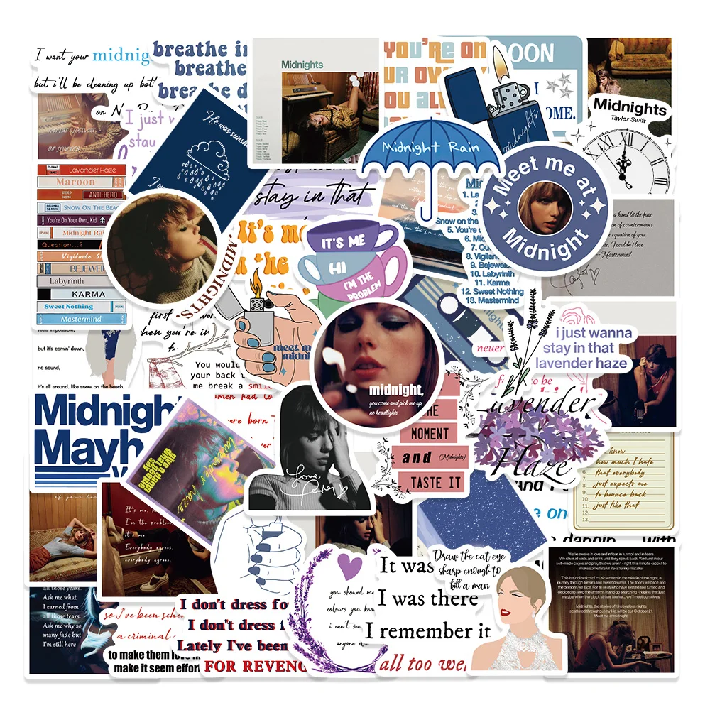 Taylor Swift - 50 PCS Midnight Album Stickers