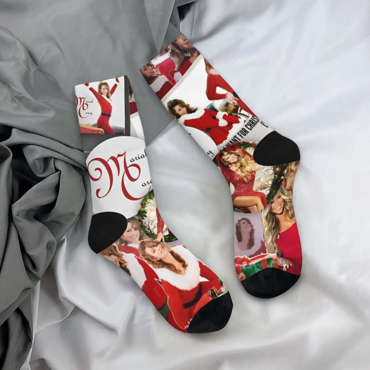 Mariah Carey – Christmas Theme Artistic Socks mariah carey merch merch