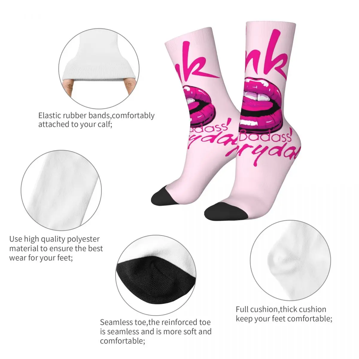 P!nk – Be Badass Everyday Socks Pink Merch