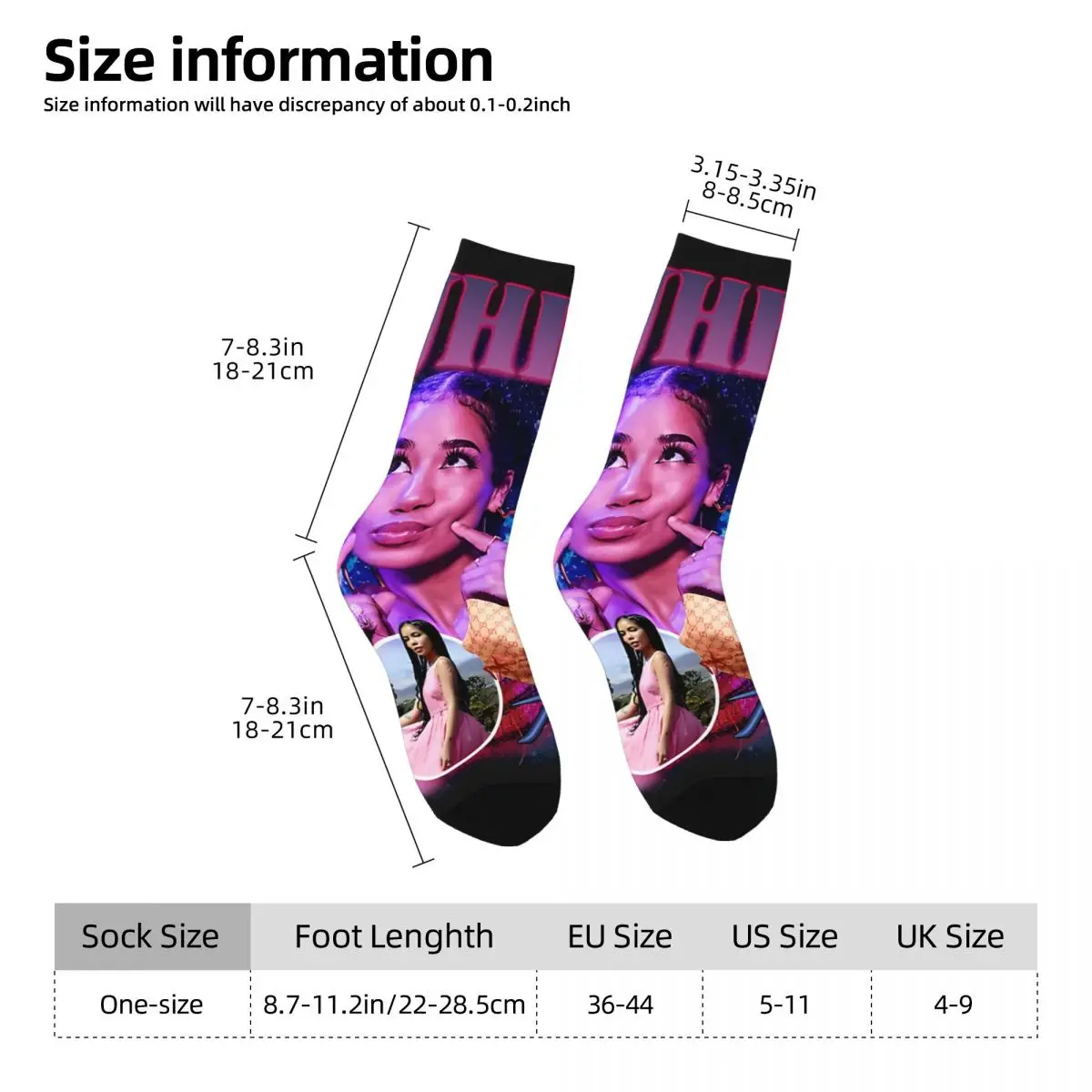 Jhene Aiko – Aesthetic Graphic Print Socks Jhené Aiko merch