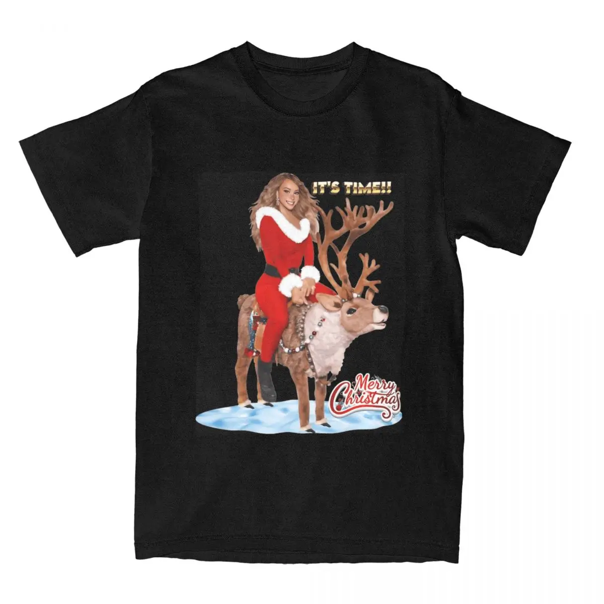 Mariah Carey - Santa Riding Deer Tshirt