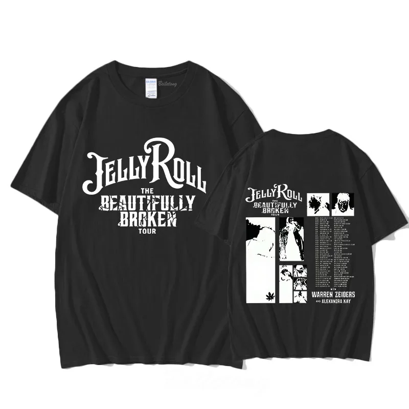 Jelly Roll - Beautifully Broken Design Print T-shirt
