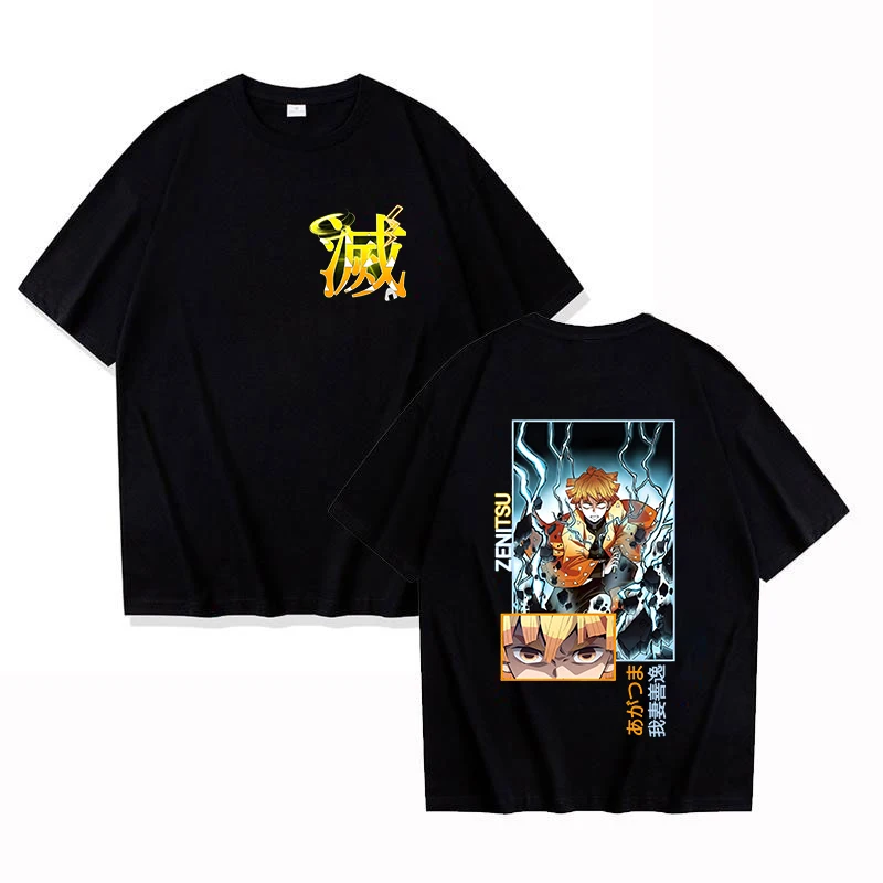 Demon Slayer – Zenitsu Agatsuma Print Tshirt anime tshirts merch