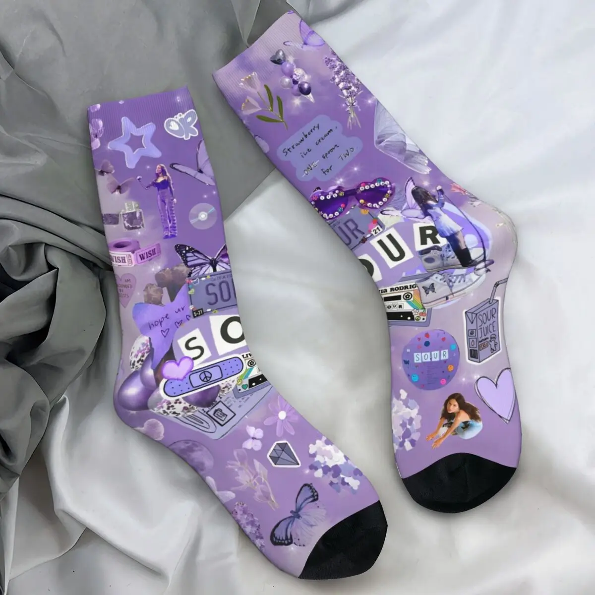 Olivia Rodrigo – 9 Sour Album Design Socks Olivia Rodrigo Merch