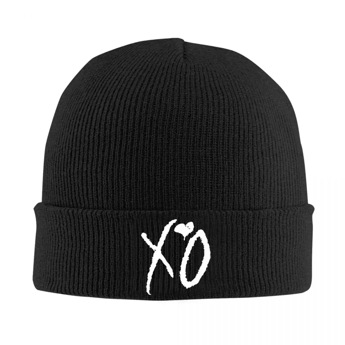 The Weeknd - White XO Knitted Print Beanie
