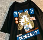 Cats Eating Noodles T-Shirt — Aesthetic Tshirts Merch
