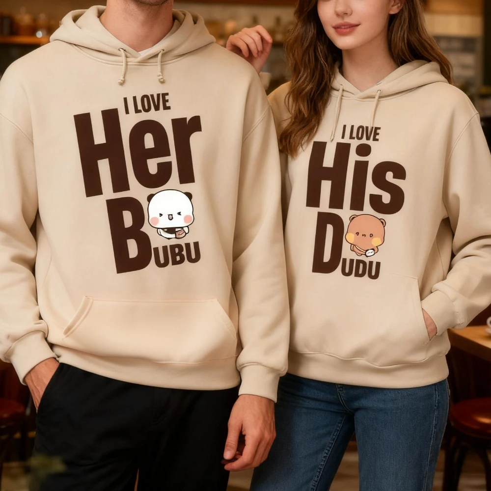 Cute Bubu Dudu Bear Hoodie – Matching Couple Hoodie Couple Gifts