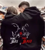 Beauty and the Beast Printed Hoodie Couple Gifts