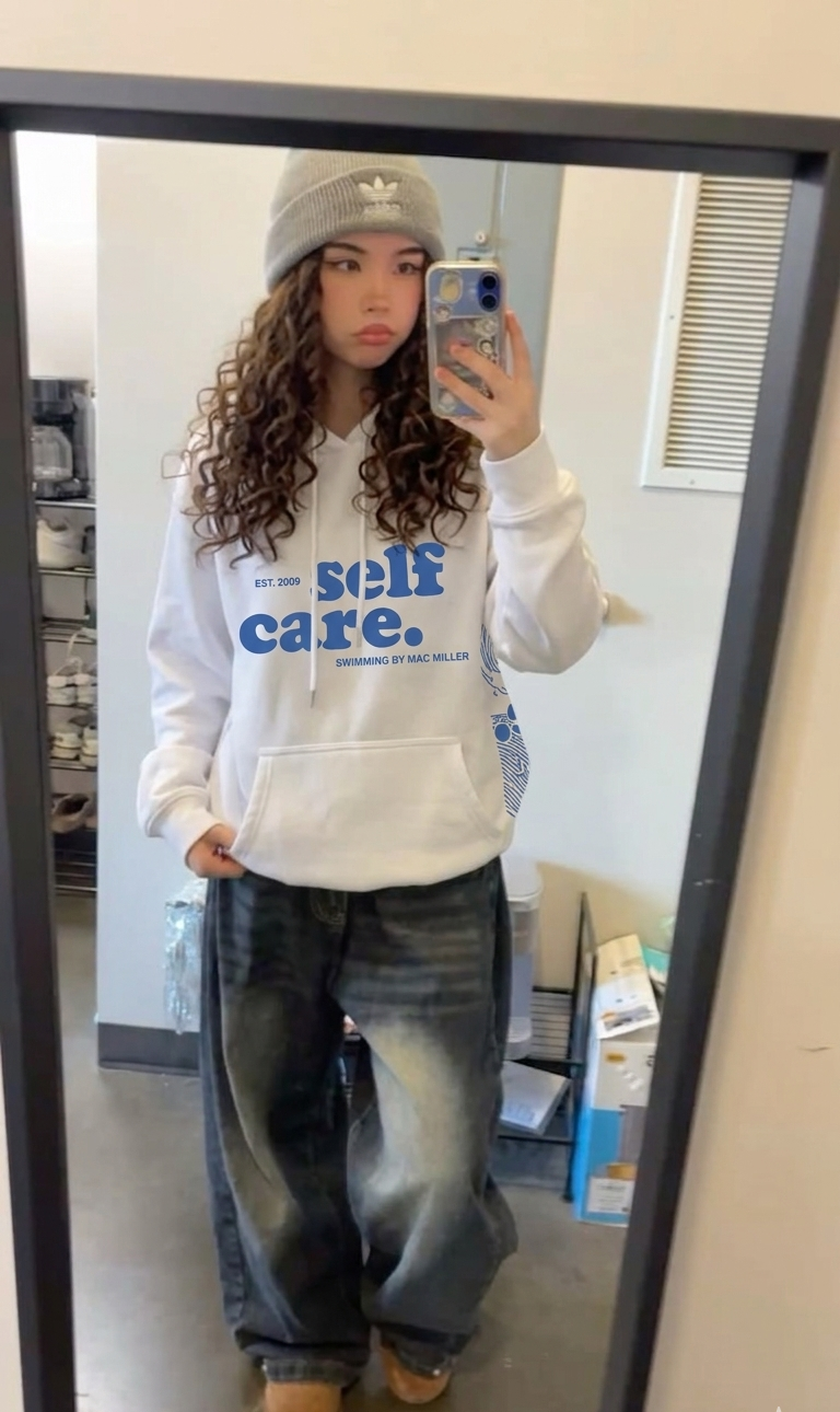 Mac Miller Self Care Album Design Hoodie