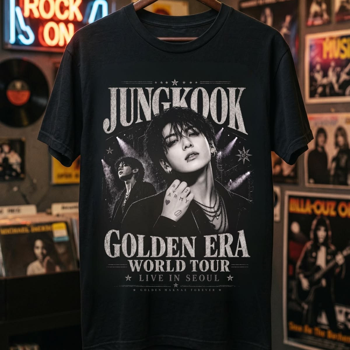 Bts Jungkook Golden Era World Tour Vintage T-Shirt